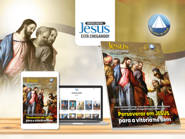 “Feliz ano novo, com Jesus!”, brada a Religião Divina com o lançamento da edição 155 de JESUS ESTÁ CHEGANDO!